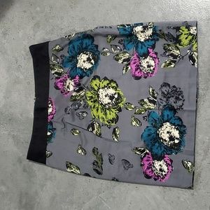 Pencil style floral skirt
